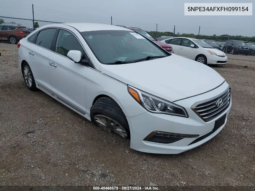 2015 Hyundai Sonata Limited VIN: 5NPE34AFXFH099154 Lot: 40468579