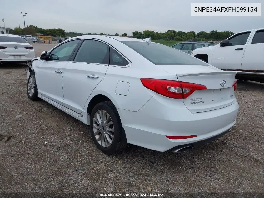 2015 Hyundai Sonata Limited VIN: 5NPE34AFXFH099154 Lot: 40468579