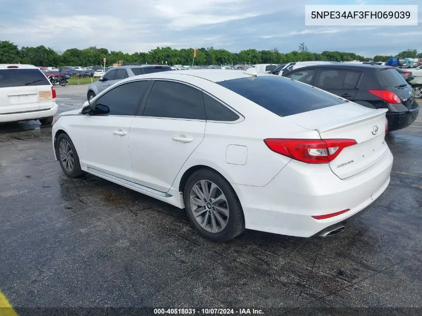 5NPE34AF3FH069039 2015 Hyundai Sonata Sport