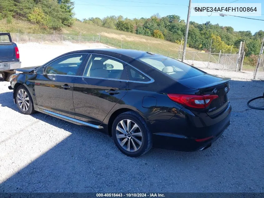 2015 Hyundai Sonata Sport VIN: 5NPE34AF4FH100864 Lot: 40518443