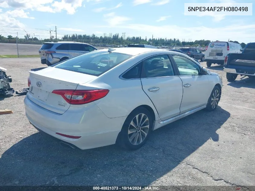 5NPE34AF2FH080498 2015 Hyundai Sonata Sport