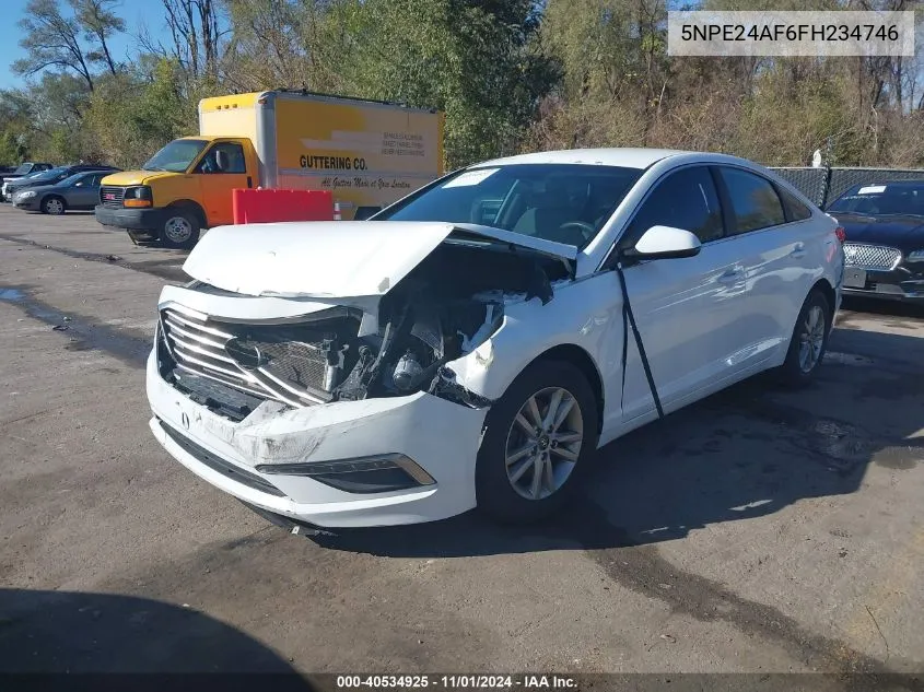 2015 Hyundai Sonata Se VIN: 5NPE24AF6FH234746 Lot: 40534925