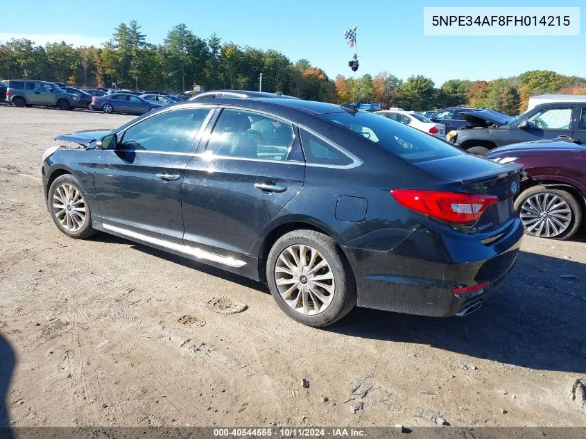 2015 Hyundai Sonata Sport/Limited VIN: 5NPE34AF8FH014215 Lot: 40544555