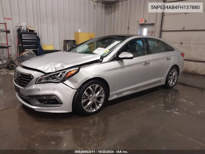 2015 Hyundai Sonata Limited 2.0T VIN: 5NPE34AB4FH137880 Lot: 40553311