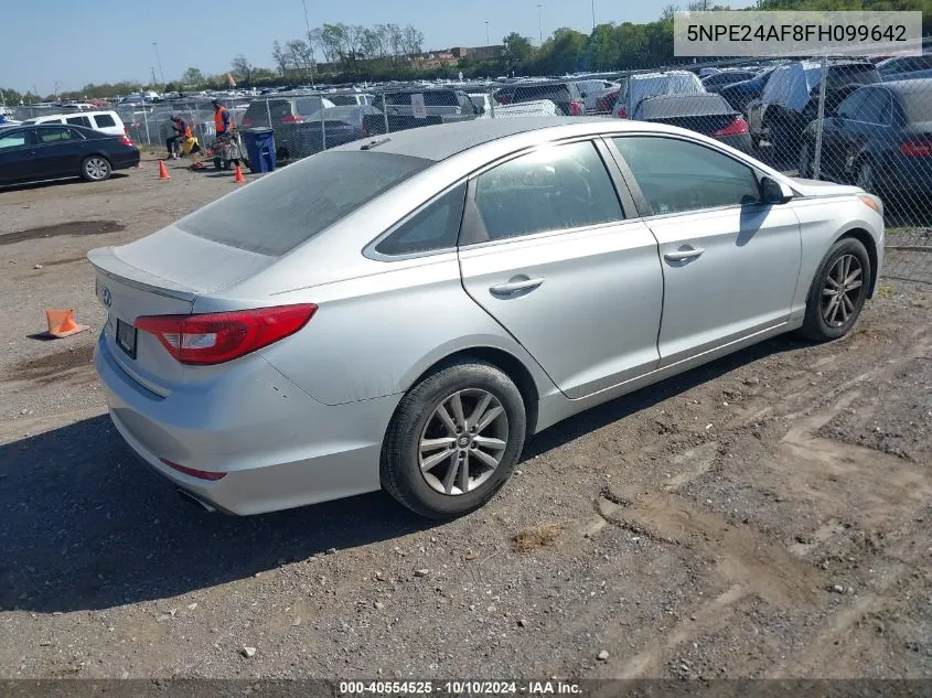 2015 Hyundai Sonata Se VIN: 5NPE24AF8FH099642 Lot: 40554525