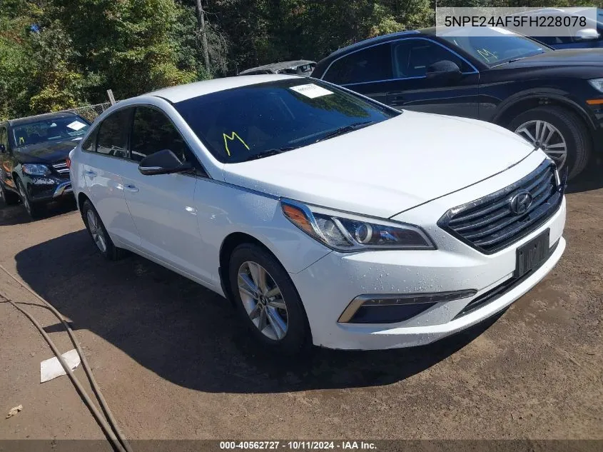 2015 Hyundai Sonata Se VIN: 5NPE24AF5FH228078 Lot: 40562727