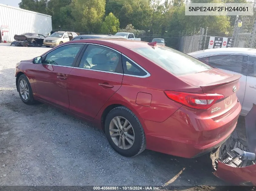 5NPE24AF2FH244061 2015 Hyundai Sonata Se