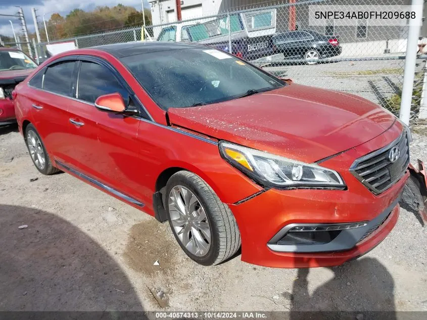 2015 Hyundai Sonata Sport/Limited VIN: 5NPE34AB0FH209688 Lot: 40574313