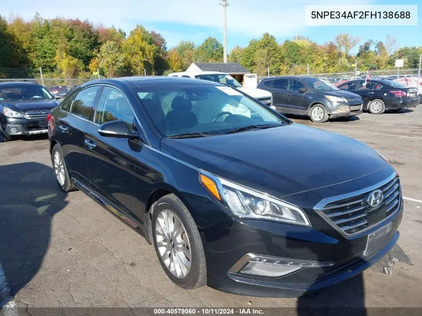 2015 Hyundai Sonata Sport/Limited VIN: 5NPE34AF2FH138688 Lot: 40579060