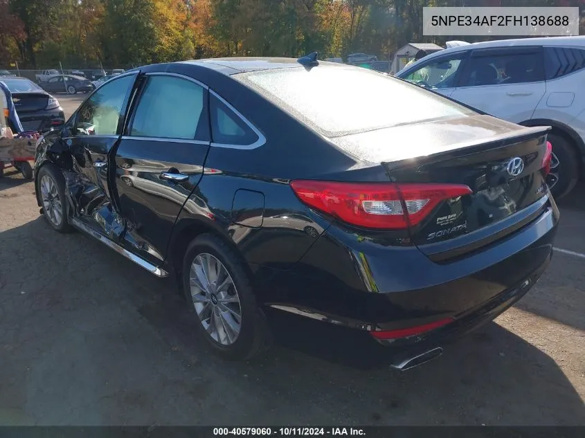 2015 Hyundai Sonata Sport/Limited VIN: 5NPE34AF2FH138688 Lot: 40579060