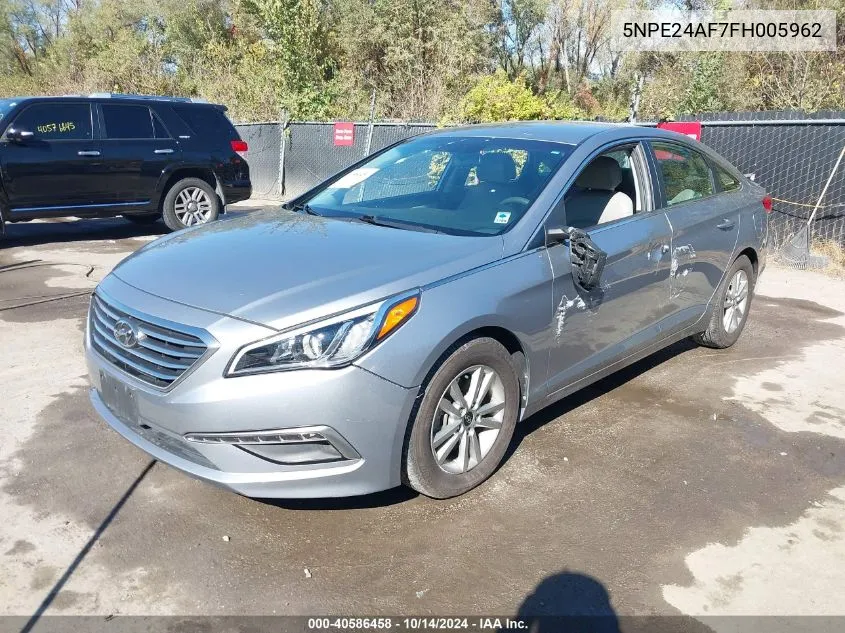 5NPE24AF7FH005962 2015 Hyundai Sonata Se