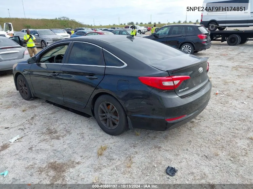 5NPE24AF9FH174851 2015 Hyundai Sonata Se