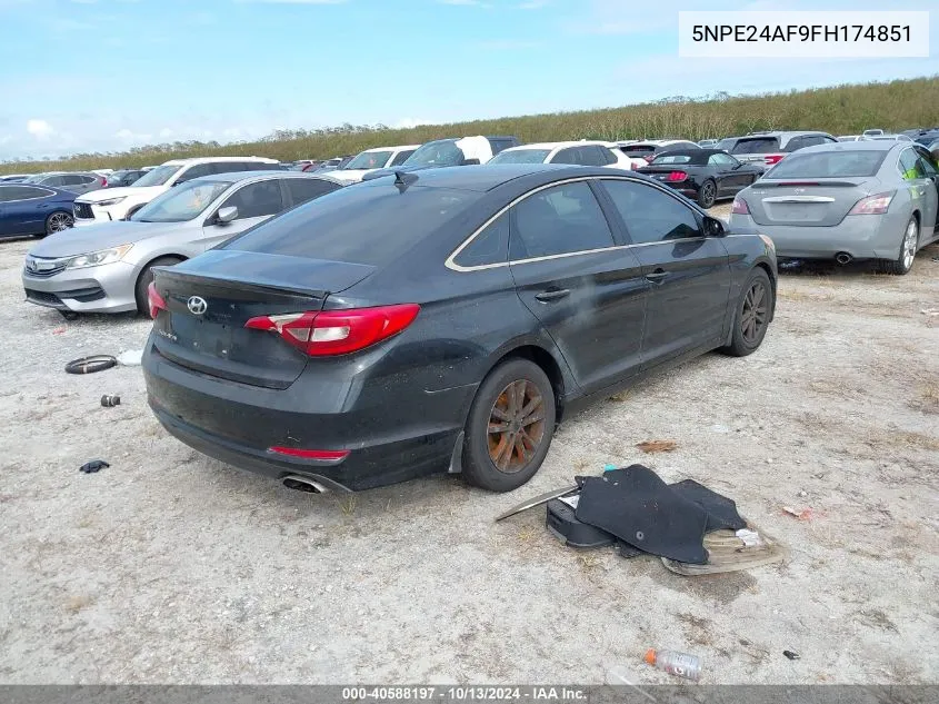 2015 Hyundai Sonata Se VIN: 5NPE24AF9FH174851 Lot: 40588197