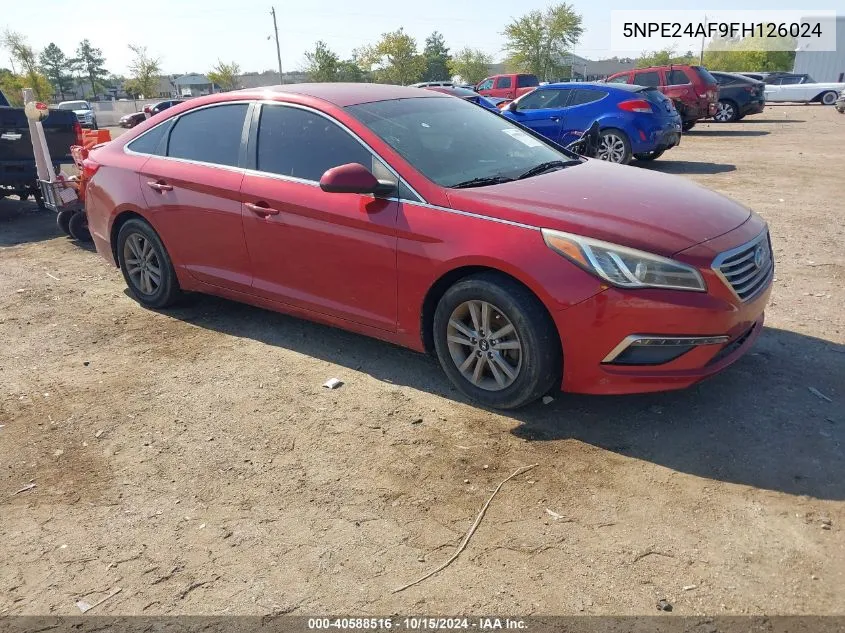 5NPE24AF9FH126024 2015 Hyundai Sonata Se