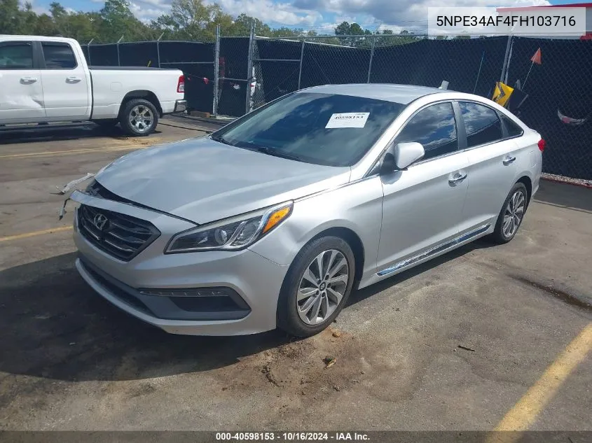 2015 Hyundai Sonata Sport VIN: 5NPE34AF4FH103716 Lot: 40598153