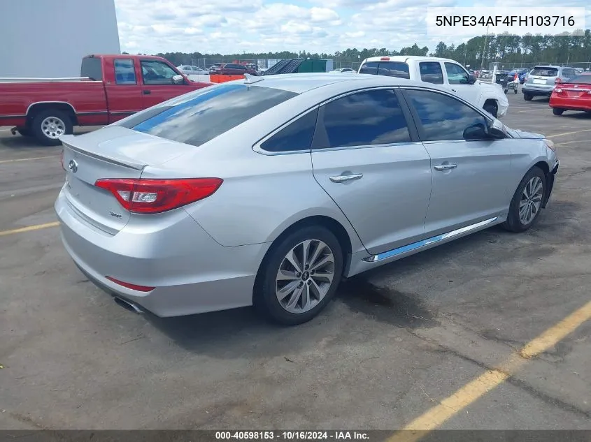 5NPE34AF4FH103716 2015 Hyundai Sonata Sport