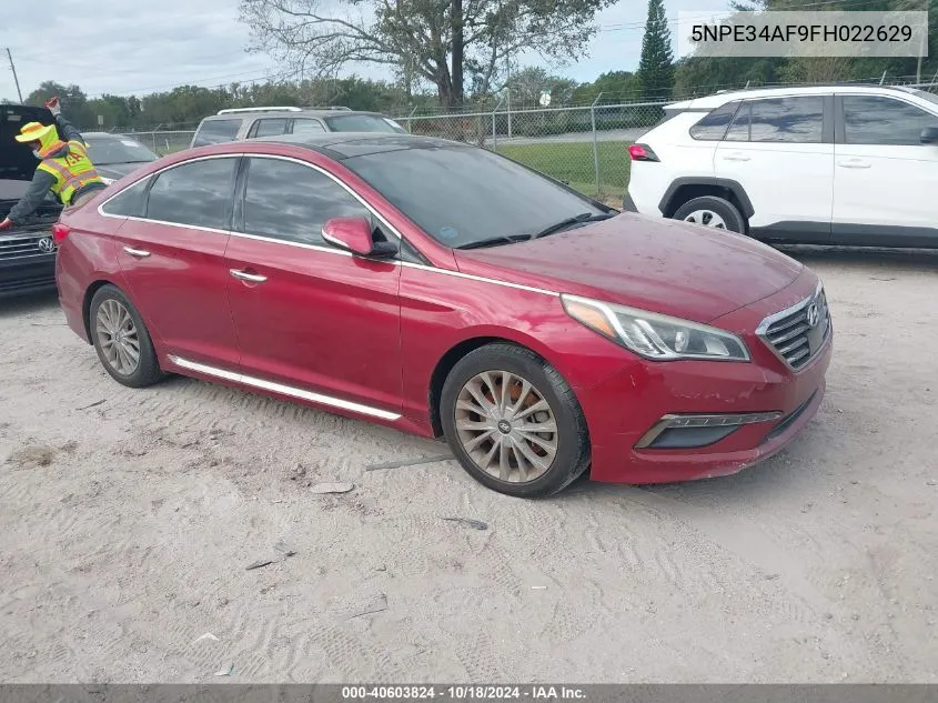 2015 Hyundai Sonata Limited VIN: 5NPE34AF9FH022629 Lot: 40603824