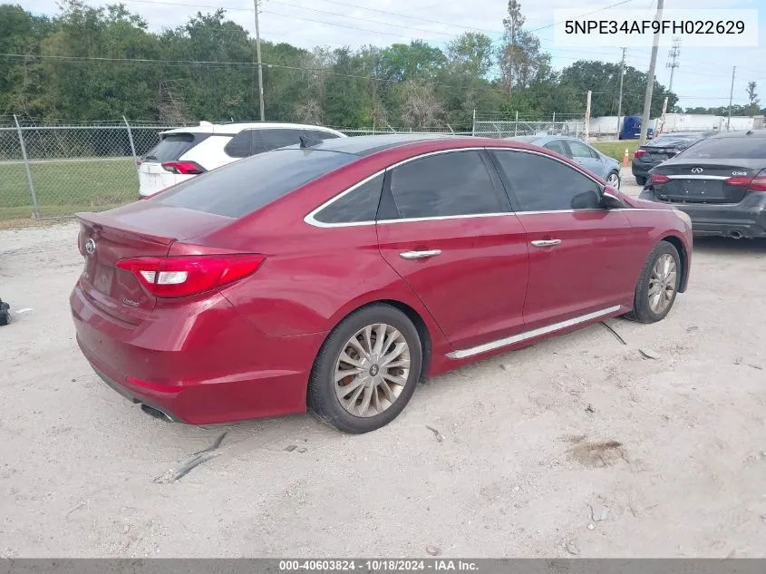 5NPE34AF9FH022629 2015 Hyundai Sonata Limited