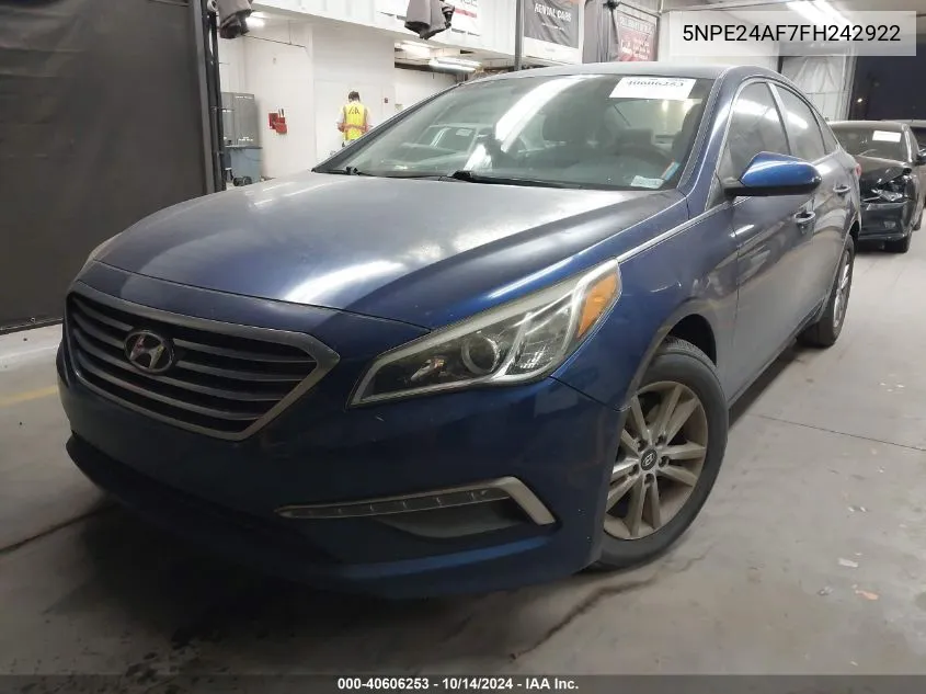 2015 Hyundai Sonata Se VIN: 5NPE24AF7FH242922 Lot: 40606253