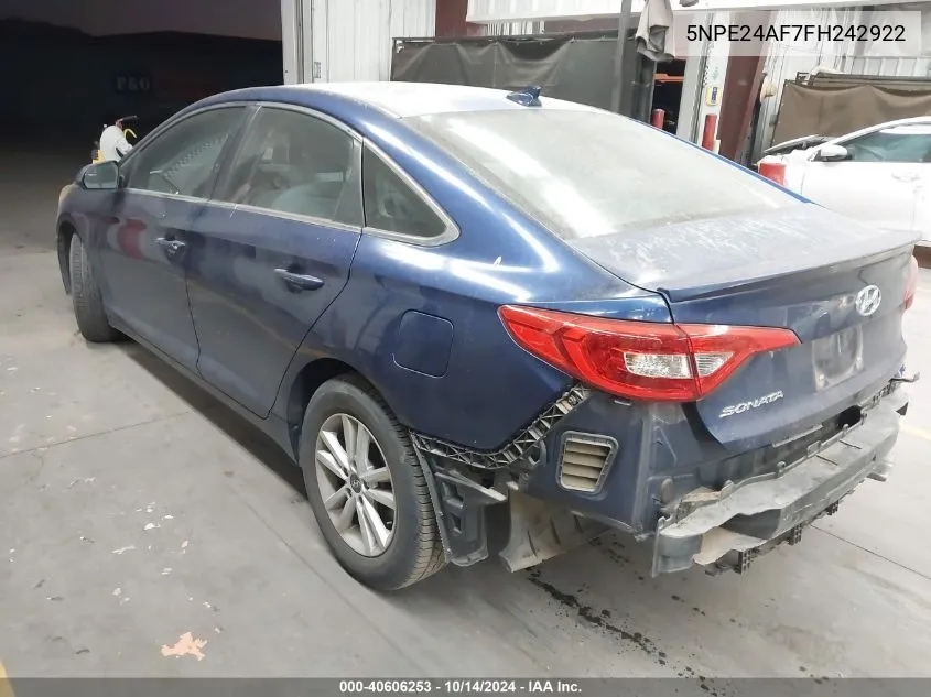 2015 Hyundai Sonata Se VIN: 5NPE24AF7FH242922 Lot: 40606253