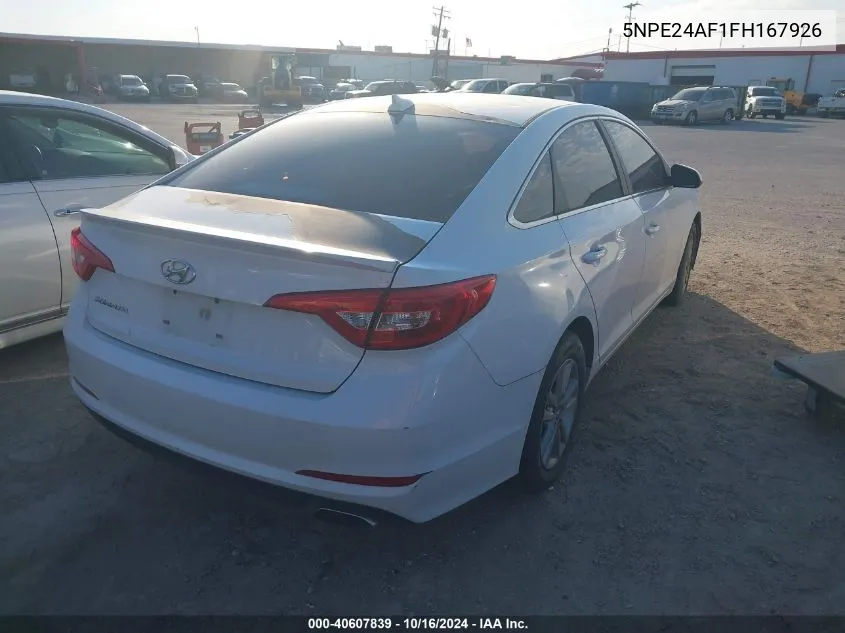 5NPE24AF1FH167926 2015 Hyundai Sonata Se