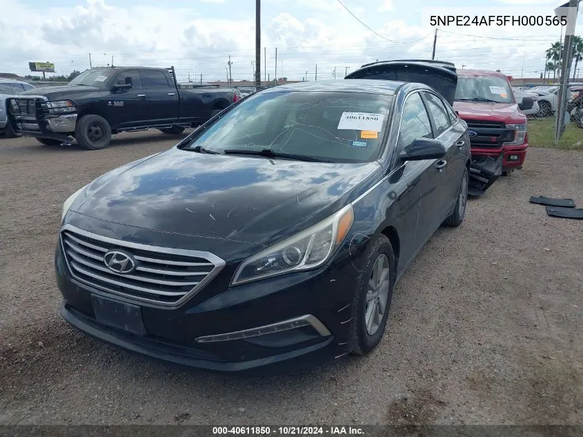 2015 Hyundai Sonata Se VIN: 5NPE24AF5FH000565 Lot: 40611850