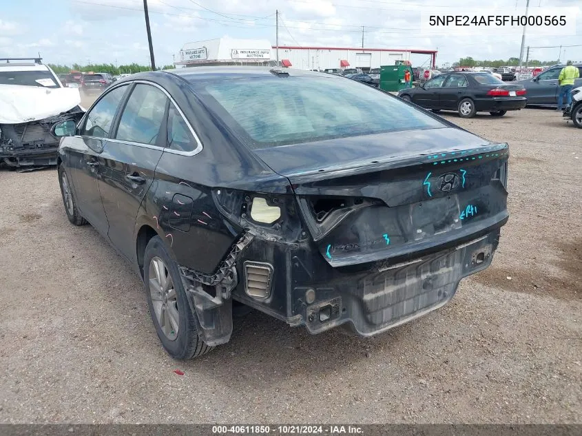 5NPE24AF5FH000565 2015 Hyundai Sonata Se