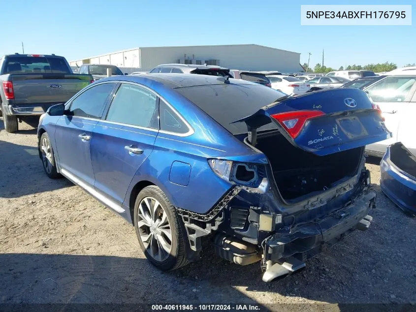 2015 Hyundai Sonata Limited 2.0T VIN: 5NPE34ABXFH176795 Lot: 40611945