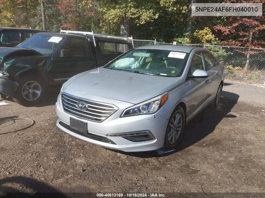 5NPE24AF6FH040010 2015 Hyundai Sonata Se