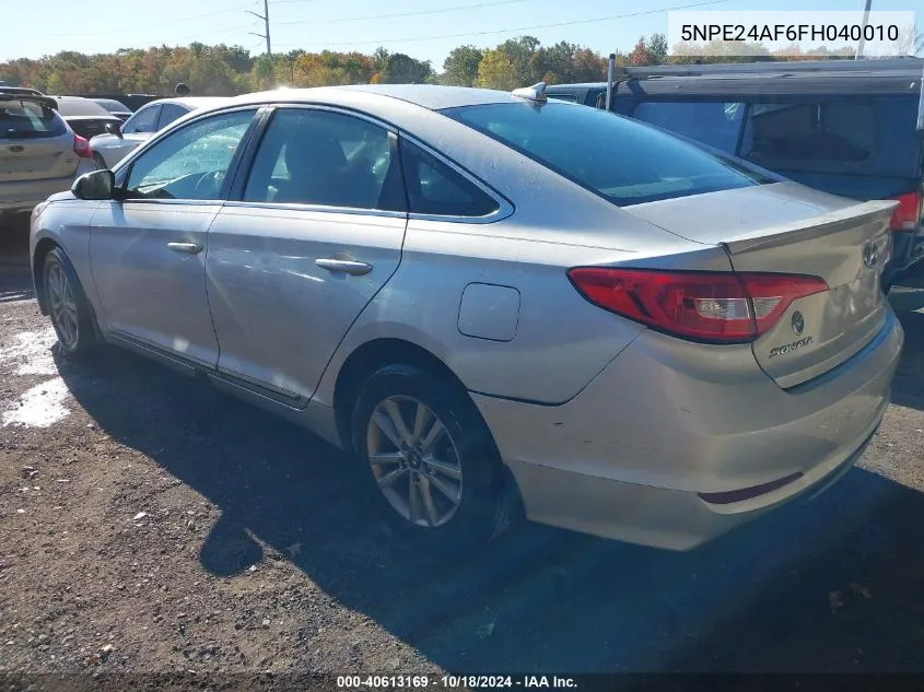 5NPE24AF6FH040010 2015 Hyundai Sonata Se