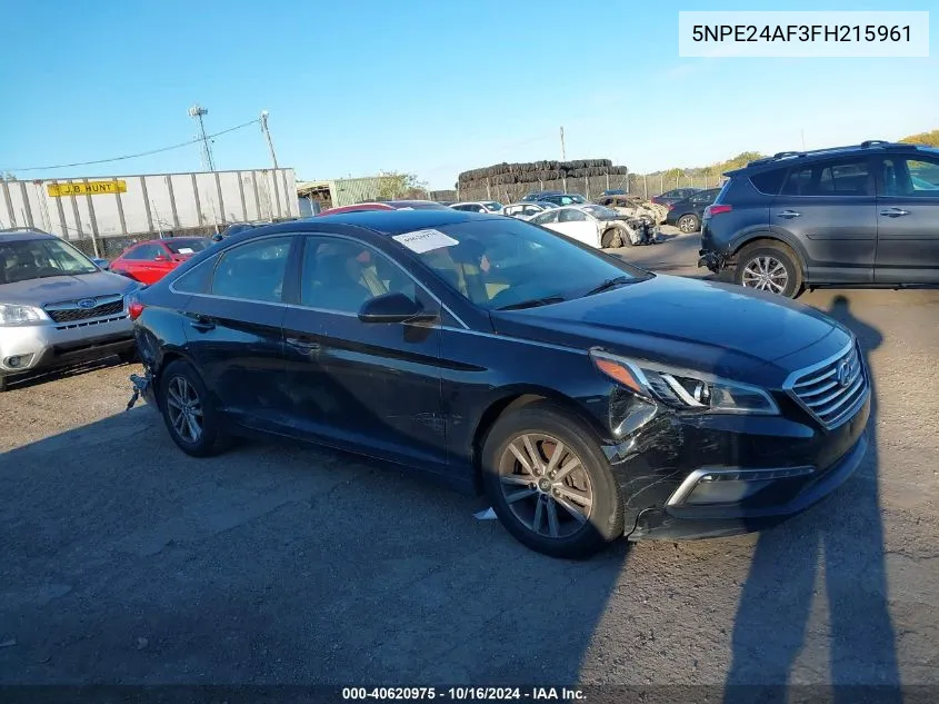 2015 Hyundai Sonata Se VIN: 5NPE24AF3FH215961 Lot: 40620975