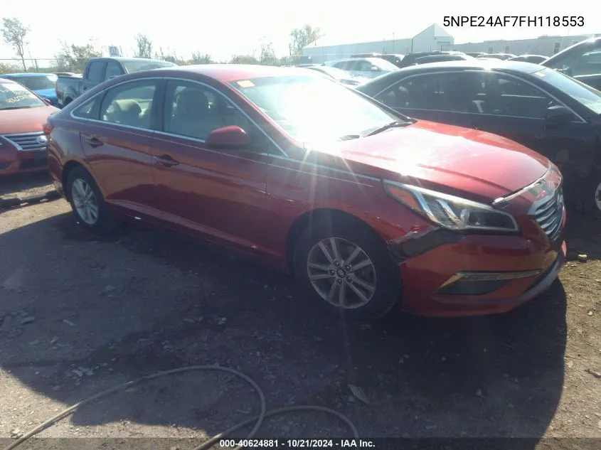 5NPE24AF7FH118553 2015 Hyundai Sonata Se