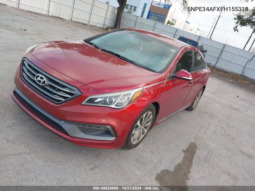 5NPE34AFXFH155318 2015 Hyundai Sonata Sport/Limited