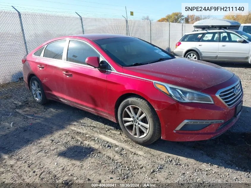 2015 Hyundai Sonata Se VIN: 5NPE24AF9FH211140 Lot: 40630041