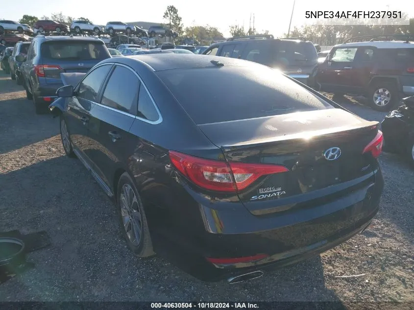 2015 Hyundai Sonata Sport VIN: 5NPE34AF4FH237951 Lot: 40630504