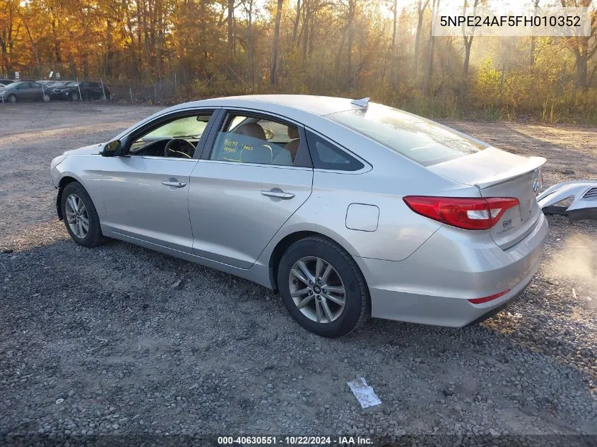 5NPE24AF5FH010352 2015 Hyundai Sonata Se