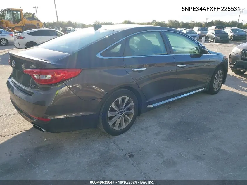 2015 Hyundai Sonata Sport VIN: 5NPE34AFXFH225531 Lot: 40639047