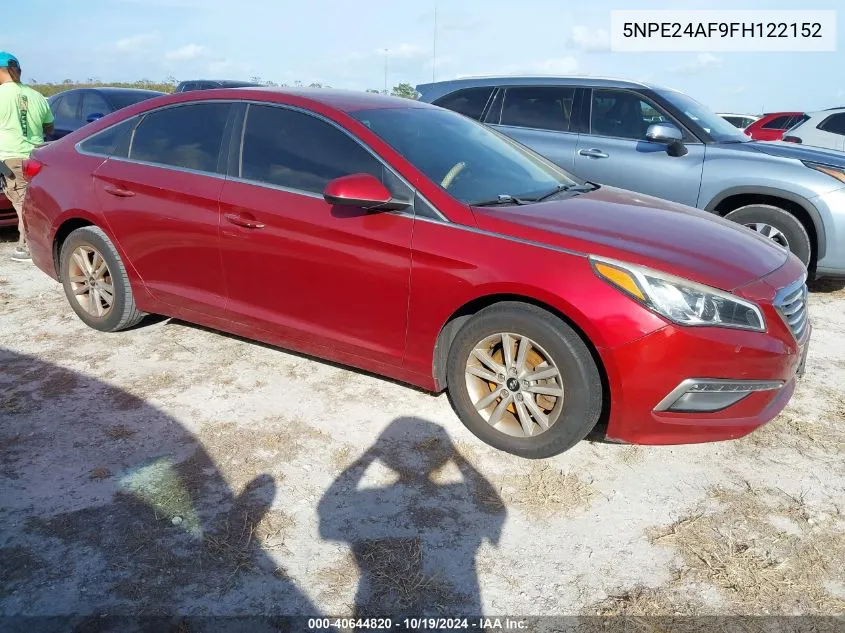 2015 Hyundai Sonata Se VIN: 5NPE24AF9FH122152 Lot: 40644820