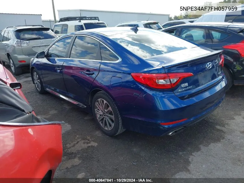 2015 Hyundai Sonata Sport VIN: 5NPE34AF7FH057959 Lot: 40647841