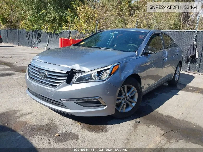 5NPE24AF2FH152464 2015 Hyundai Sonata Se