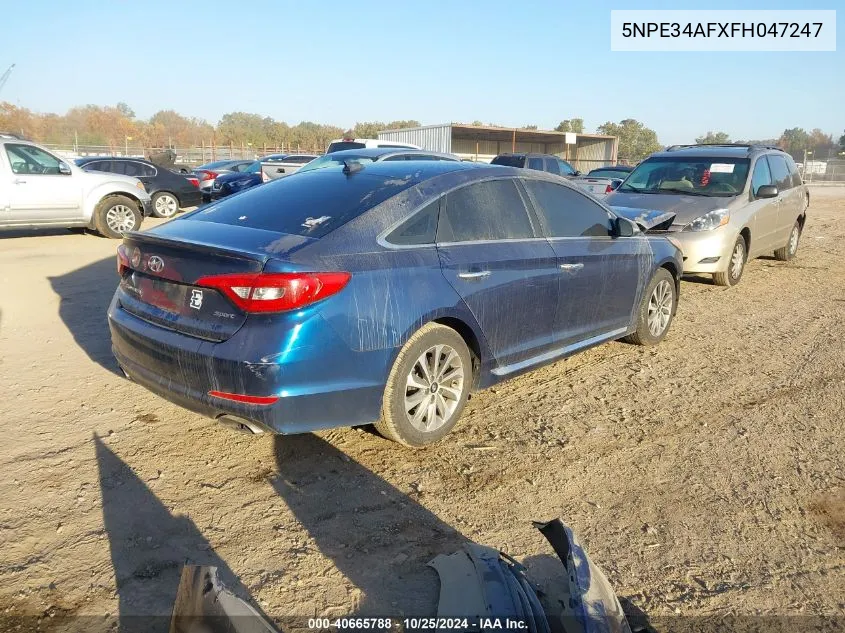 5NPE34AFXFH047247 2015 Hyundai Sonata Sport