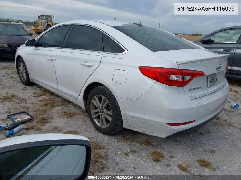 2015 Hyundai Sonata Eco VIN: 5NPE24AA6FH115079 Lot: 40666271