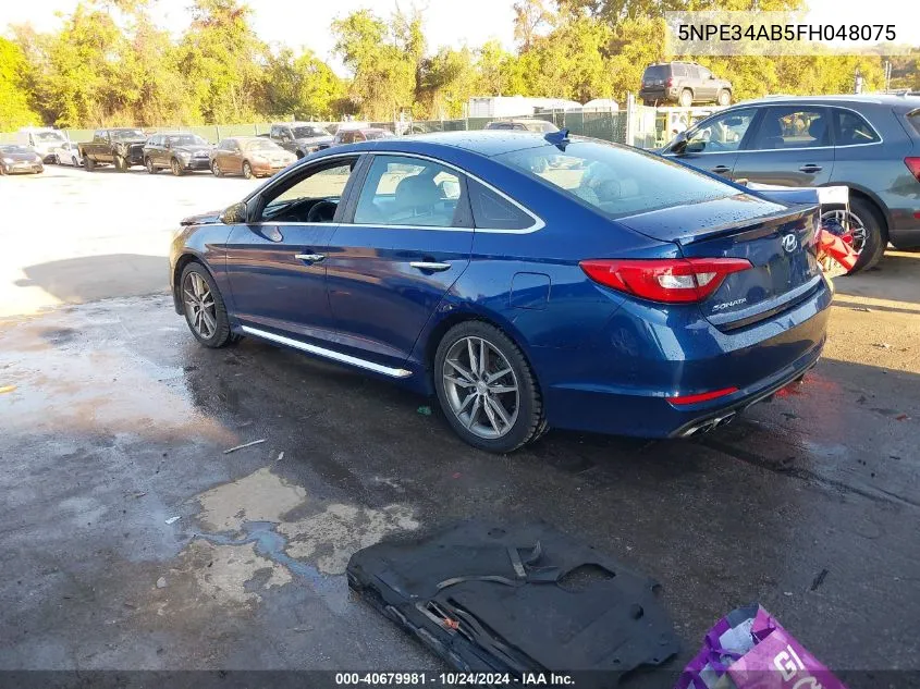 2015 Hyundai Sonata Sport/Limited VIN: 5NPE34AB5FH048075 Lot: 40679981