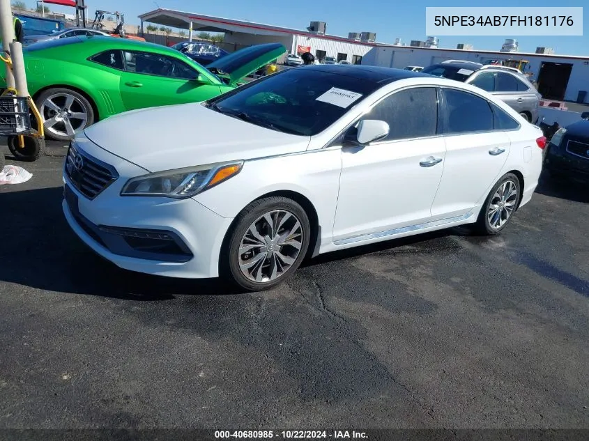 2015 Hyundai Sonata Limited 2.0T VIN: 5NPE34AB7FH181176 Lot: 40680985