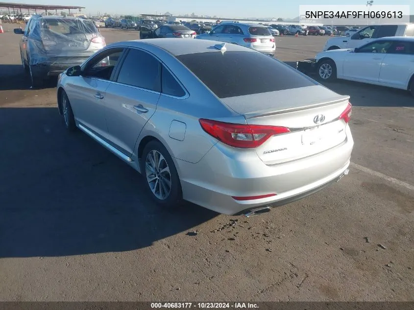 2015 Hyundai Sonata Sport VIN: 5NPE34AF9FH069613 Lot: 40683177