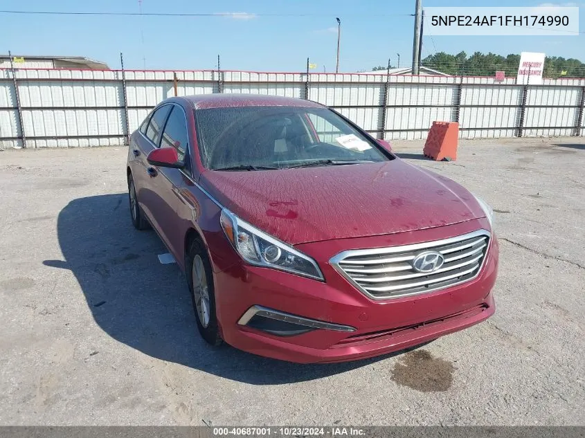 2015 Hyundai Sonata Se VIN: 5NPE24AF1FH174990 Lot: 40687001