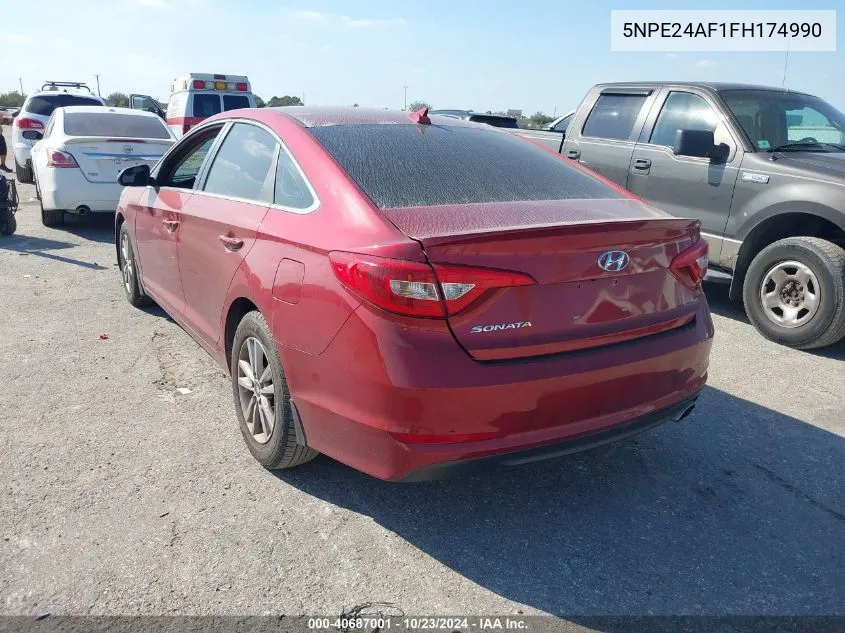 2015 Hyundai Sonata Se VIN: 5NPE24AF1FH174990 Lot: 40687001