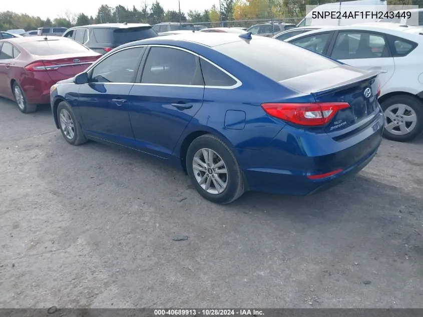 2015 Hyundai Sonata Se VIN: 5NPE24AF1FH243449 Lot: 40689913