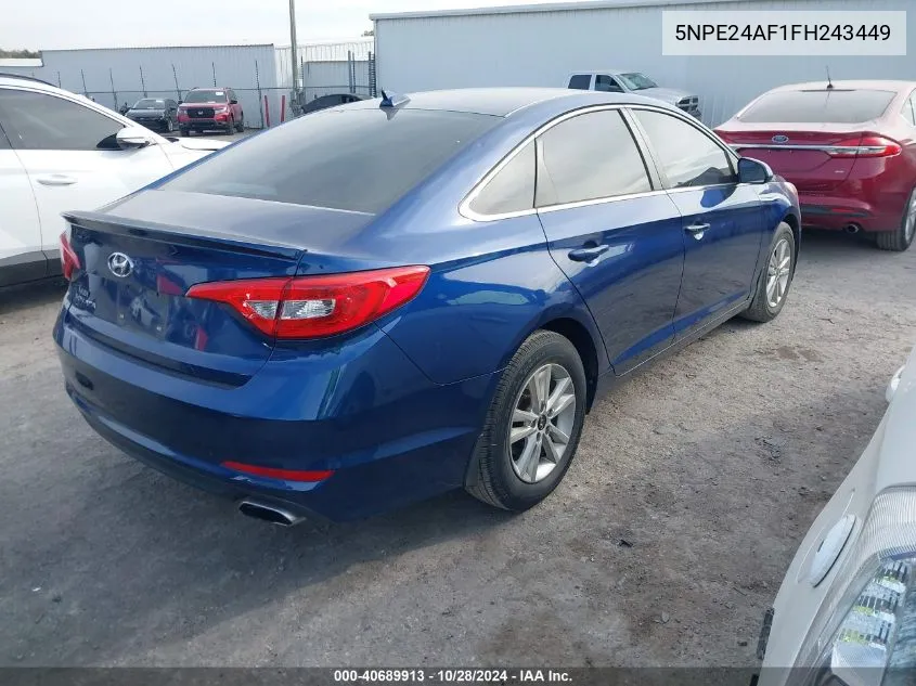 2015 Hyundai Sonata Se VIN: 5NPE24AF1FH243449 Lot: 40689913