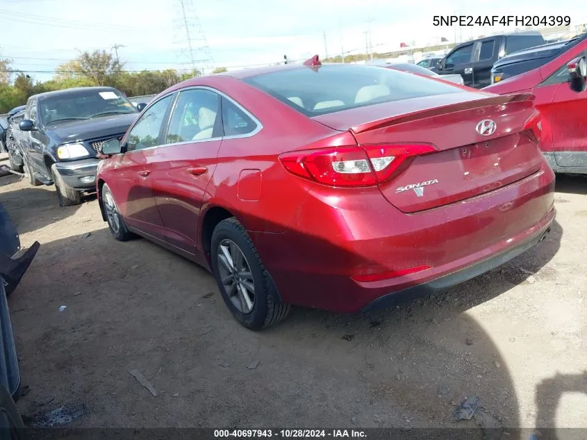 2015 Hyundai Sonata Se VIN: 5NPE24AF4FH204399 Lot: 40697943